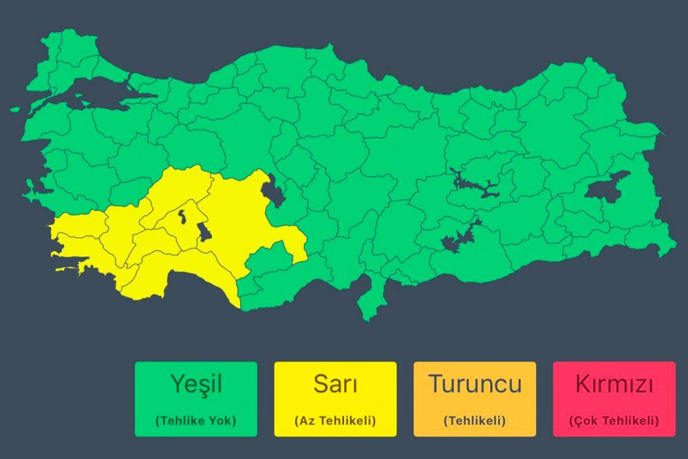 İ&ccedil;işleri Bakanlığından 7 il i&ccedil;in kuvvetli yağış uyarısı