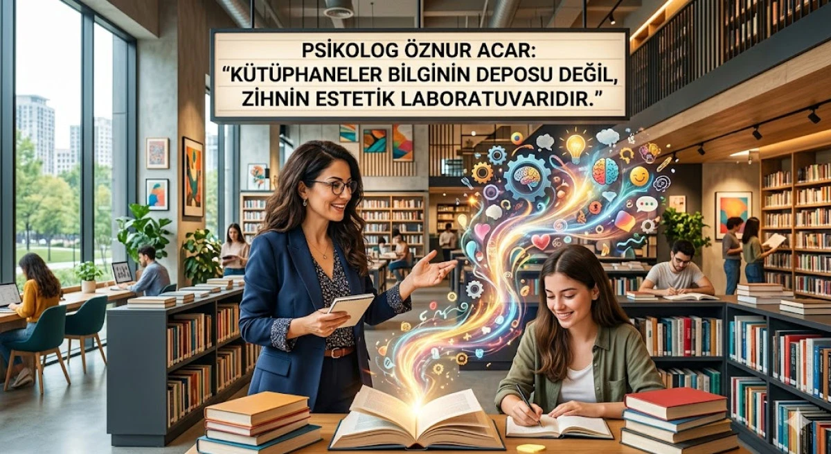 Psikolog &Ouml;znur Acar Analiz Etti: "K&uuml;t&uuml;phaneler Bilginin Deposu Değil, Zihnin Estetik Laboratuvarıdır"